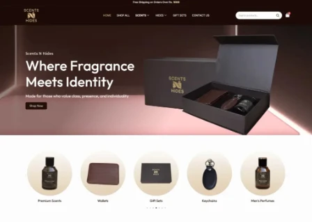 Scents N Hides — E-commerce project by Divelpar